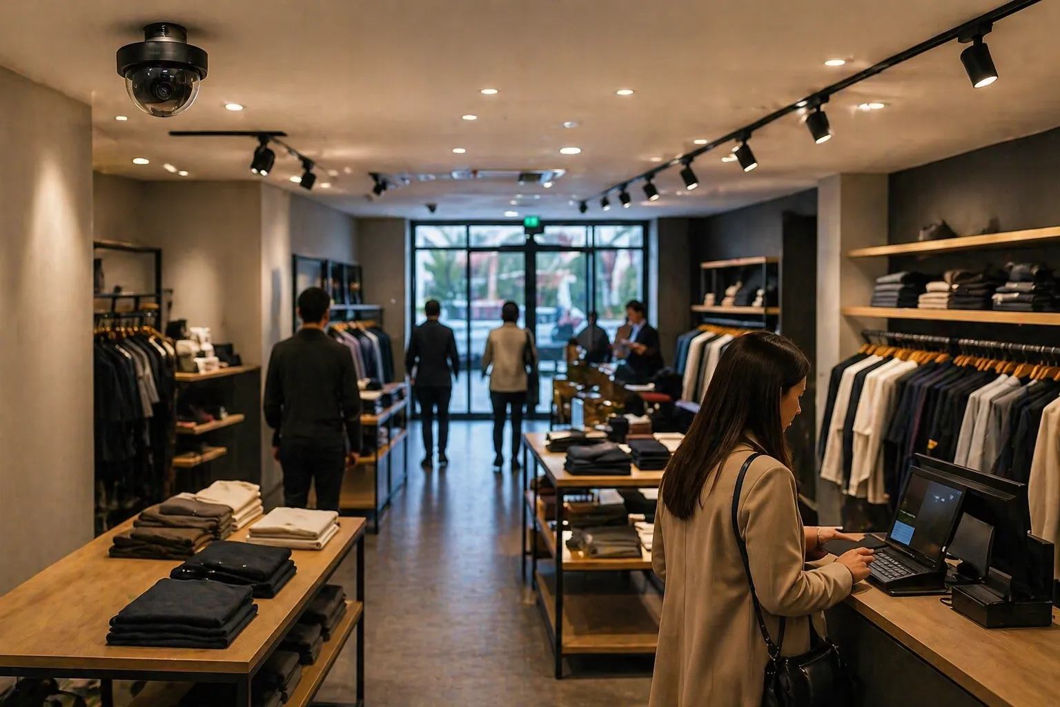 Commerce équipé d'un système de sécurité